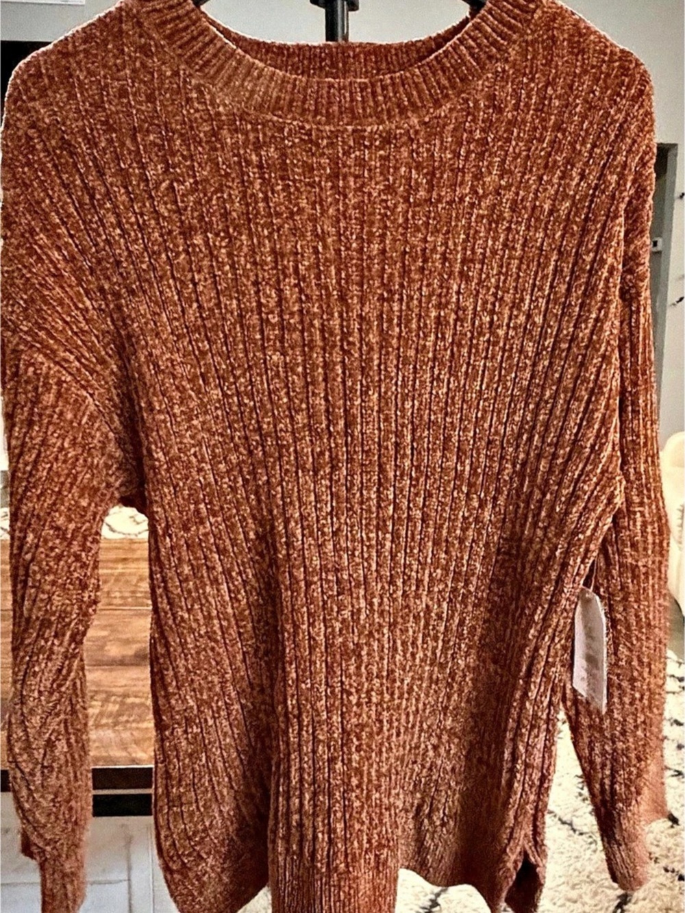 Time and Tru Chenille sweater Brown Small NWT